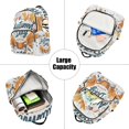 thumbnail image 5 of FORMRS Mini Backpack Purse for Women Quilted Travel Daypack Casual Shoulder Bag, Autumn Day with Cocoa Pattern, 5 of 7