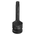 thumbnail image 1 of Uxcell T50 Torx Bit Socket 1/2" Drive 6 Point Torx Star Screwdriver Socket Adapter CR-MO Steel Impact Bit Sockets, 1 of 6