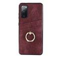 thumbnail image 1 of Slim Fit Case for Samsung Galaxy S20 FE 6.5 Inch with Ring Holder Stand Bracket Card Slots Phone Cover, Soft TPU PU Leather Shockproof Anti-Drop Protective Case for Samsung Galaxy S20 FE,Winered, 1 of 17