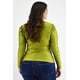 thumbnail image 3 of Blusa de satín Roman Fashion /Tallas Extras, 1802 (Lima) verde lima 42, 3 of 6