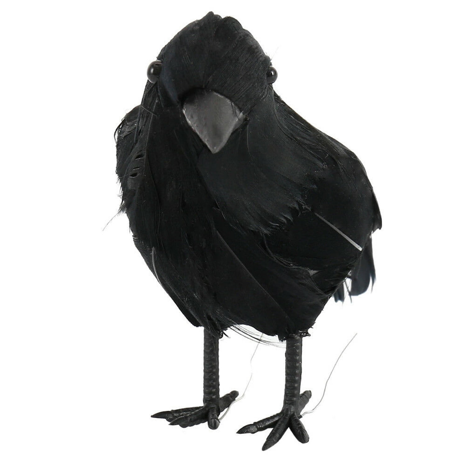 Kiapeise Halloween Artificial Crow Black Bird Raven Prop Scary