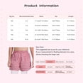 thumbnail image 6 of Doomiva Kids Girls Gingham Plaid Shorts Elastic Waist Wide Leg Mini  Casual Summer Shorts Pants Bottoms Pink 140, 6 of 6