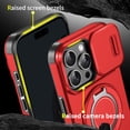 thumbnail image 5 of Asuwish Compatible with iPhone 16 Pro Max 6.9 inch Phone Case Slide Camera Cover Tempered Glass Screen Protector Stand Ring Holder Rugged Slim Cell for i Phone16 i16 ProMax 16ProMax Women Men Red, 5 of 10