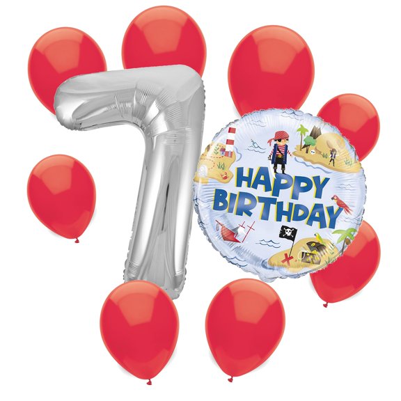 Ahoy Pirate 9th Birthday Balloon Set – Number 9 & 8 Latex - Walmart.com