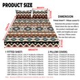 thumbnail image 7 of Qpednta Aztec Geometric Sheets Set 3 Pieces Fitted Sheet Set with 2 Pillowcases Wrinkle Resistant Bedding Set Soft Breathable Fitted Sheet Washable Bed Sheets for Bedroom Decor, 7 of 7