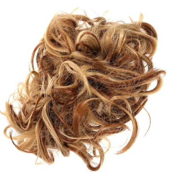 jojofuny Curly Bun Hair Piece Updo Style 1Set 8.7x8.3in Brown High Temperature Fiber