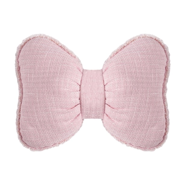 Cojín decorativo con forma de lazo para el hogar, centro de mesa, sofá moderno rosa