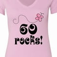 thumbnail image 4 of Inktastic 60th Birthday 60 Rocks Women's V-Neck T-Shirt, 4 of 5