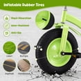 thumbnail image 4 of Gymax Kids Tricycle w/15 Inch Inflatable Rubber Tires Adjustable Handlebar & Seat Green, 4 of 10