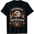 thumbnail image 3 of 250th Anniversary Mens Patriotic T Shirts USA Flag Retro 1776-2026 Graphic Tee for Men Vintage Independence Day Crewneck Tshirt 7, 3 of 6