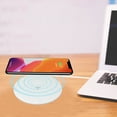 thumbnail image 2 of Graflsoa Chargeur Sans Fil Rond Mince 15 W Rapide avec Port USB‐C, Blanc - Solution de Charge Compacte et Efficace, 2 of 6