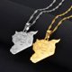 thumbnail image 5 of Collar con colgante de mapa de Siria Qarigey oro, 5 of 6