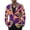Purple, variant on Herrnalise Men's African Ethnic Flower Style Characteristic Printed Single Breasted Casual Suit Purple