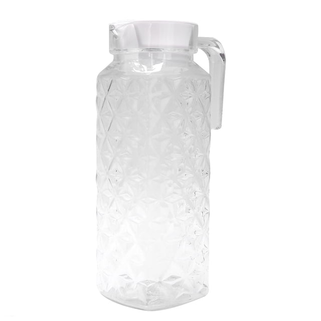 Water Pitcher With Lid, Kitchen Heat Resistant Pitcher Carafes, Household Exquisite Tea Beverages For Transparent 1.1L