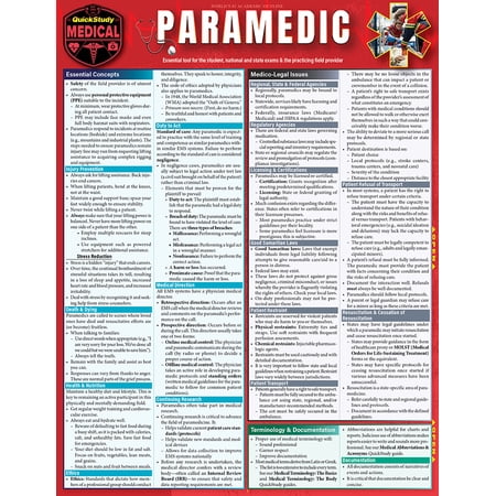 Paramedic : a QuickStudy Laminated Reference Guide (Edition 1) (Other)