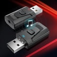 thumbnail image 2 of Receptor Transmisor de sonido 5.0 CUTICAT Adaptador auxiliar de 3.5 mm para coche Reducción de ruido incorporada Adaptador Bluetooth USB, 2 of 8