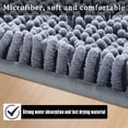 thumbnail image 5 of Bathroom Rug Non-Slip Bath Mat Water Absorbent Super Soft Shaggy Chenille Machine Washable Dry Extra Thick Perfect Absorbant Best Small Plush Carpet for Shower Floor EFINNY, 5 of 11