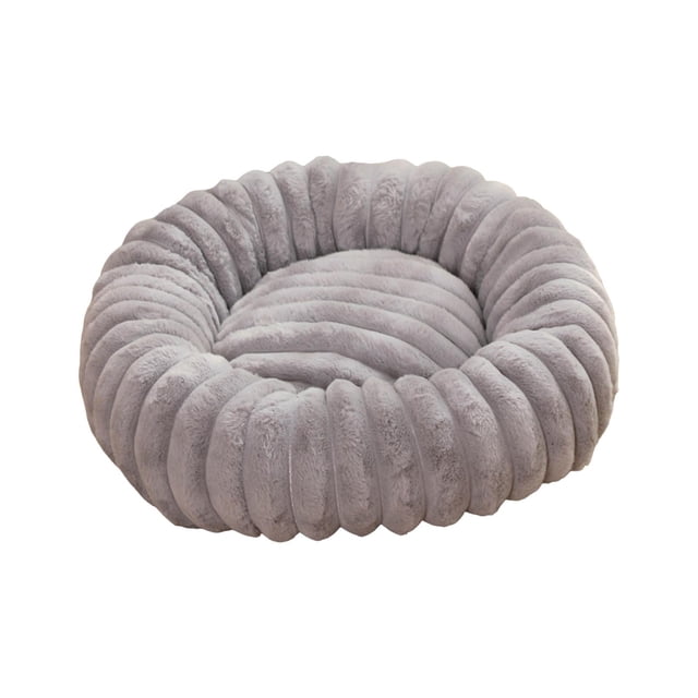 Cama para mascotas Donut, suave y cálida, para cachorros, perros pequeños, suministros para mascotas Gris 50cm