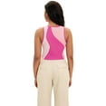 thumbnail image 4 of DARING DIVA Women's Color Block Ribbed Sleeveless Crop Tank Tops XL Pink, 4 of 7