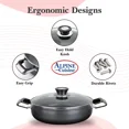 thumbnail image 4 of Alpine Cuisine 7 Quart Non-stick Stock Pot with Tempered Glass Lid and Carrying Handles, Multi-Purpose Cookware Aluminum Dutch Oven for Braising, Boiling, Stewing, 4 of 8