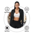 thumbnail image 3 of Chaqueta deportiva corta de ajuste slim con cierre completo Dalavch, paquete de 3 para mujer, 3 of 6