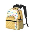 thumbnail image 2 of Easygdp White Ice Cream Casual Laptop Backpack, Large Capacity Schoolpack for School, Travel, Business, 2 of 8