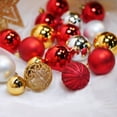 thumbnail image 6 of Twfbrm Christmas Ball Ornaments Christmas Tree Decorations 4cm/1.5in And 6cm/2.4in Gold And Red Color Christmas Ball Combination 40 Set Of Snowflakes, 6 of 6
