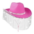 thumbnail image 6 of Cowboy Hat Stylish Comfortable Durable Sunhat for Carnival Festivals Parties Pink, 6 of 9