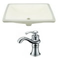 thumbnail image 1 of 20.75-in. W Rectangle Bathroom Undermount Sink Set In Biscuit - Chrome Hardware AI-22785, 1 of 7