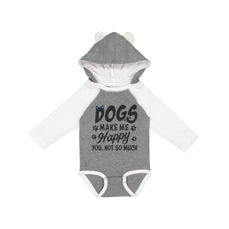 

Inktastic Dogs Make Me Happy. You Not So Much Gift Baby Boy or Baby Girl Long Sleeve Bodysuit