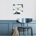 thumbnail image 7 of Bathroom Wall Art White Floral Pictures Abstract Flower painting on Canvas Prints Navy Blue Gray Vintage Bedroom Walls Decor 12x16inch, 7 of 7