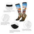 thumbnail image 6 of Daiia Sports Socks Vibrant Field Of Blossoms Printed Novelty Crew Socks for Men Women Knee High Socks Cotton Socks Soft & Breathable Support Unisex Socks, 6 of 9
