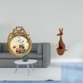 thumbnail image 2 of Marco de fotos redondo,Pequeño cuadro dorado vintage para la pared,Marco de fotos redondo decorativo de resina con ornamentos,estatua,estatuas de figuras de animales artesanías, 2 of 8