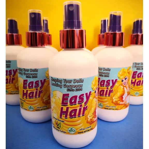 Doll Hair & Wig Detangler and Conditioner (8oz-Single bottle) -Detergent Free Since 2004