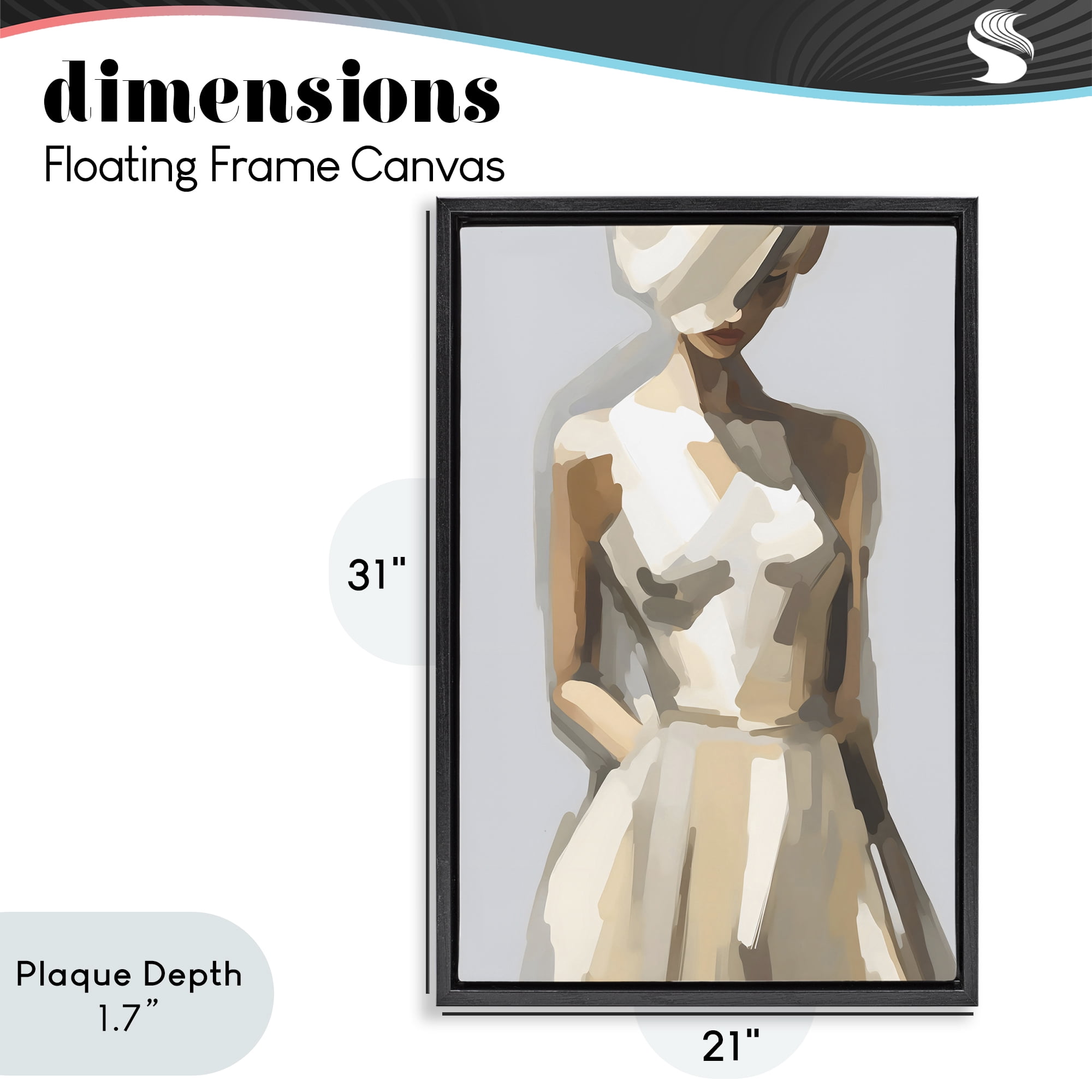 Stupell Industries Sophistication of the Muse Black Framed Floater Canvas Wall Art, design by Creative Studio