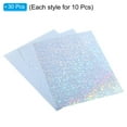 thumbnail image 3 of Unique Bargains 8.2x5.8" Printable Holographic Sticker Paper, 30 Pack Glossy Rainbow Vinyl Sticker Paper Holographic, Style 2, 3 of 7