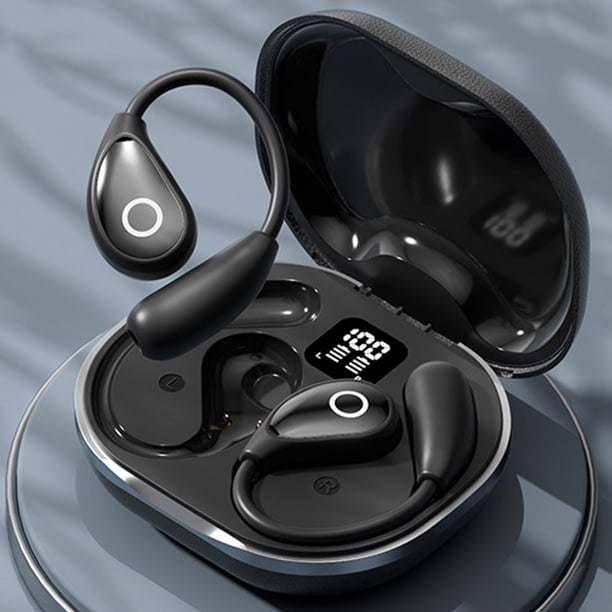 Auriculares de traducción inteligente Auriculares inalámbricos Bluetooth | Traductor de 100+ idiomas en tiempo real | Diseño abierto | Cancelación de ruido | Control táctil | Visualización de