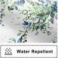 thumbnail image 4 of Green and Blue Eucalyptus Shower Curtain, Watercolor Spring Plant Leaves with Floral Shower Curtain Waterproof Fabric Shower Curtain Set with Hooks, 72x72 Inch, 4 of 6