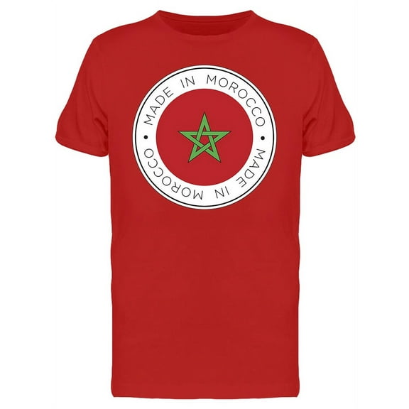 Made In Morocco Flag T-Shirt Men -Image by Shutterstock, Male Medium