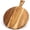 16"L x 12"W, variant on 21"x16" XL Round Acacia Wood Cutting Board with Handle, Large Charcuterie Serving Platter for Meat, Cheese, Bread & Pizza