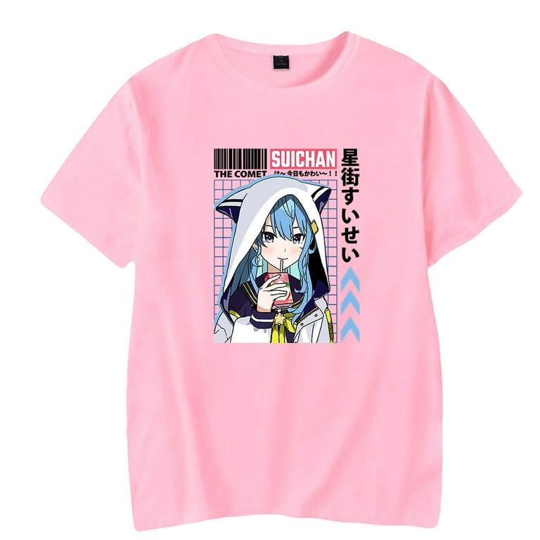 Hoshimachi Suisei merch vtuber tour T Shirt Short Sleeve crewneck