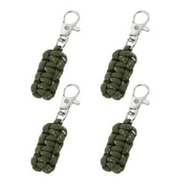 Uxcell Reflective Paracord Zipper Pull Polyester Zipper Pulls Woven Rope with Metal Clasp for Clothing Olive Green