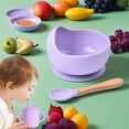 thumbnail image 2 of Baby Bowls with Suction | Stay Put Silicone Food Bowl for Babies Kids Toddlers Infants | 6 Oz Non-Toxic Straw Training Cup with Handles | Food Grade Soft Safe BPA-Free Silicone, 2 of 7