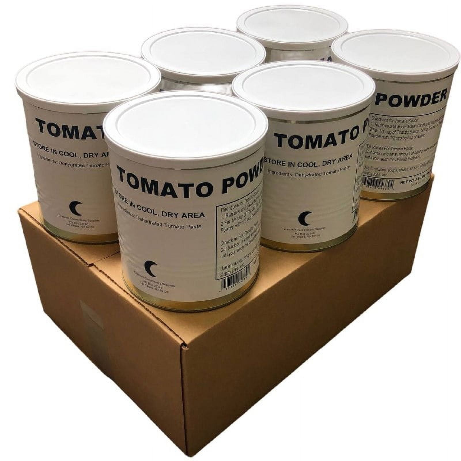 Military Surplus Freeze Dried Emergency Camping Hiking Food 25 Years+ Shelf Life Dehydrated Tomato Powder #10 Can - 6 Cans ✅