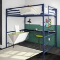 thumbnail image 1 of Miles Metal Full Loft Bed with Desk, 1 of 8