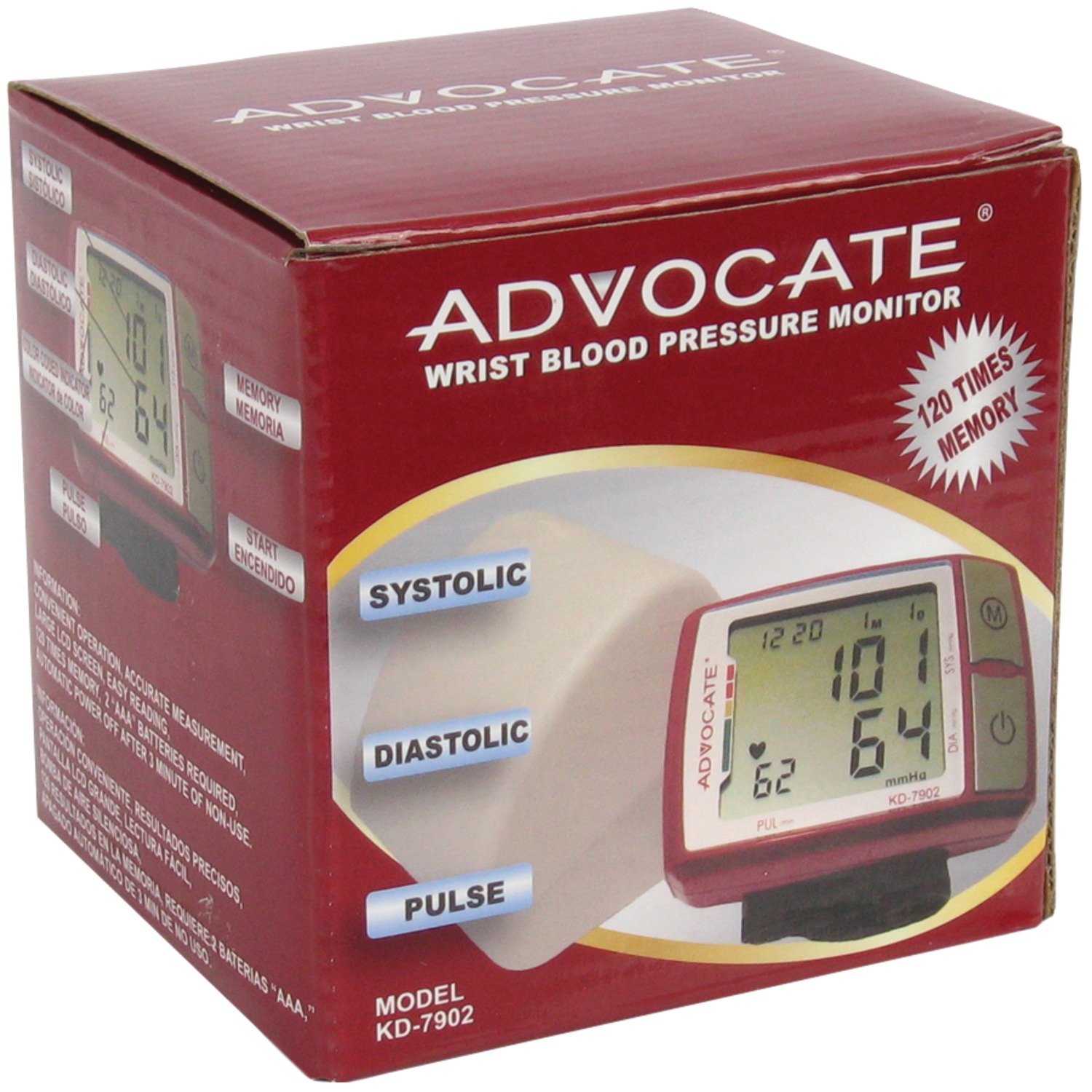 ADVOCATE KD-7902 Wrist Blood Pressure Monitor with Color Indicator - image 4 of 4