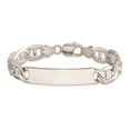 thumbnail image 3 of Sterling Silver Bracelet ID Anchor 10 mm 8.5 in 8.5inch Polished Engraveable Link, 3 of 5