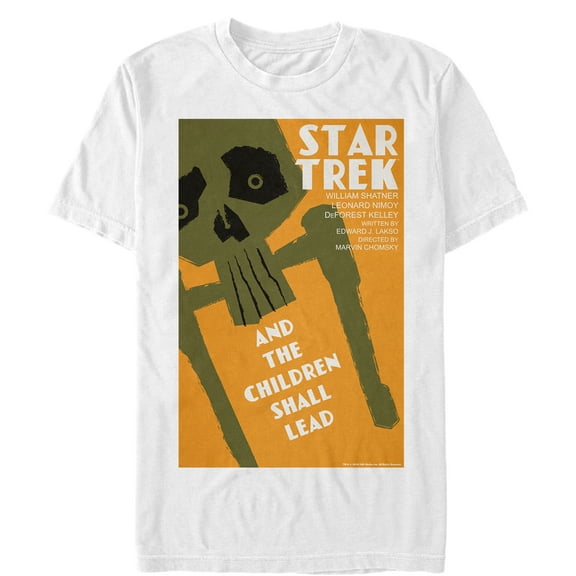 Men's Star Trek: The Original Series And the Children Shall Lead Episode 4 Poster Graphic Tee White 2X Large