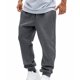 thumbnail image 4 of Pantalones largos para hombre, informales, a la moda, transpirables, con cordón elástico en la cintura y bolsillos, con elástico en los pies, de rayón., 4 of 9