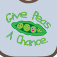 thumbnail image 4 of Inktastic Give Peas a Chance. Boys or Girls Baby Bib, 4 of 4